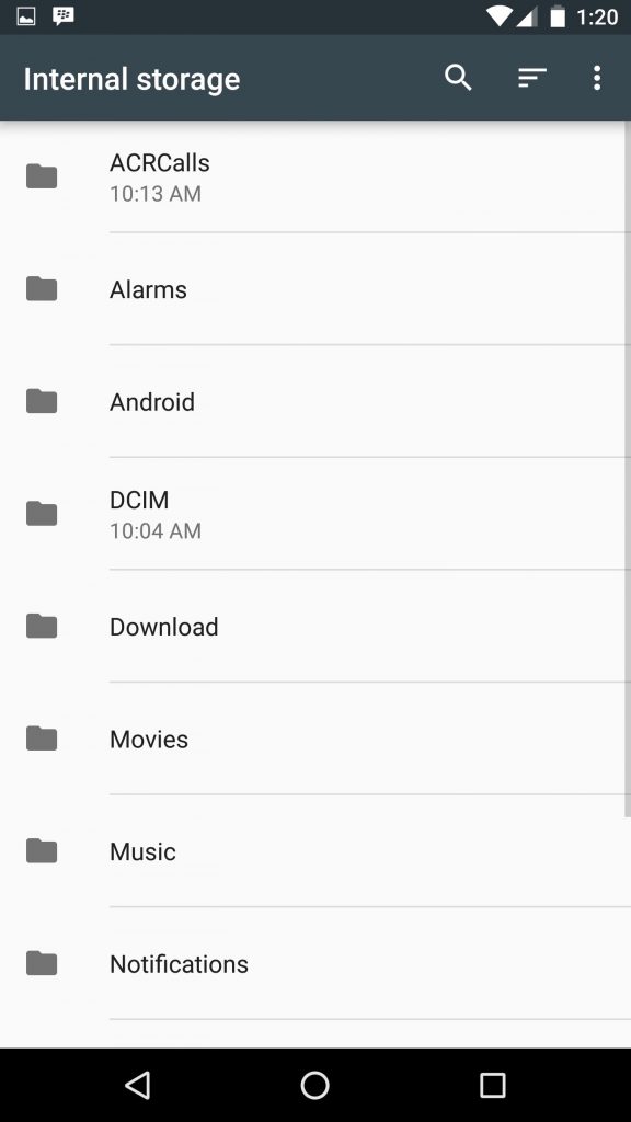 hidden Android Marshmallow file manager
