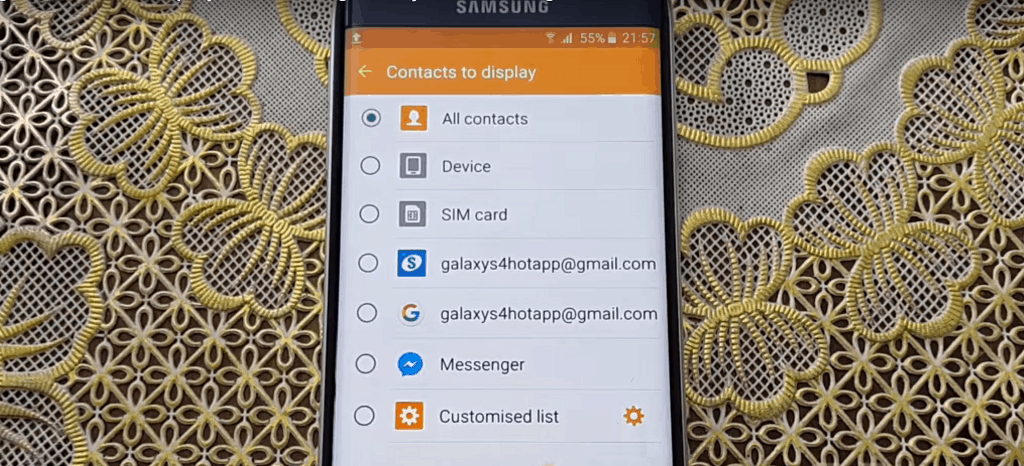 samsung update lost contacts
