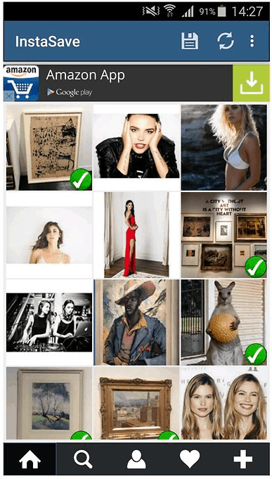 how to save instagram photos android