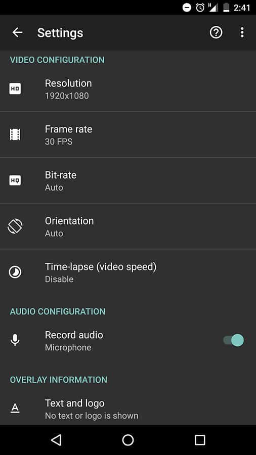 screen recording on Android