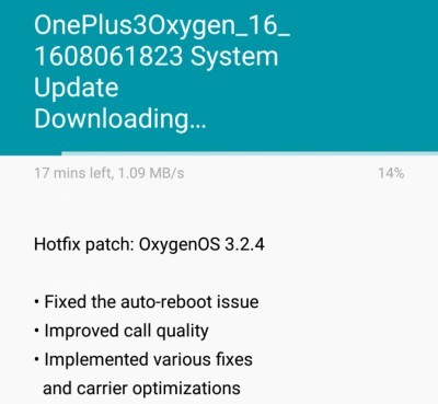 OnePlus 3 updated to OxygenOS 3.2.4