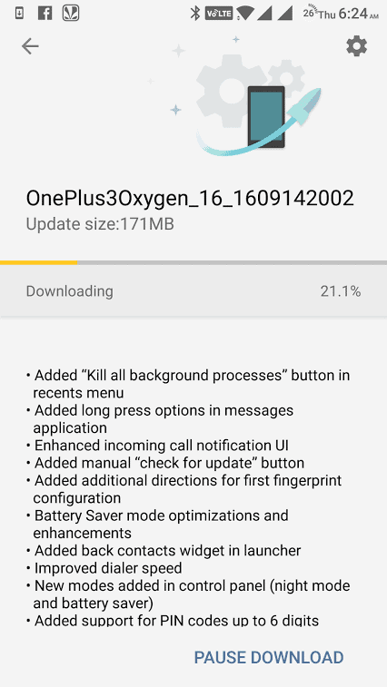 OnePlus 3 OxygenOS 3.5.2