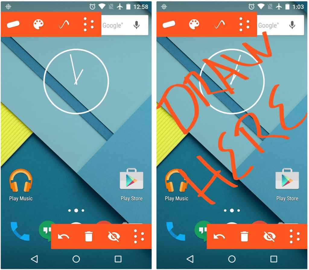 draw over any screen on Android