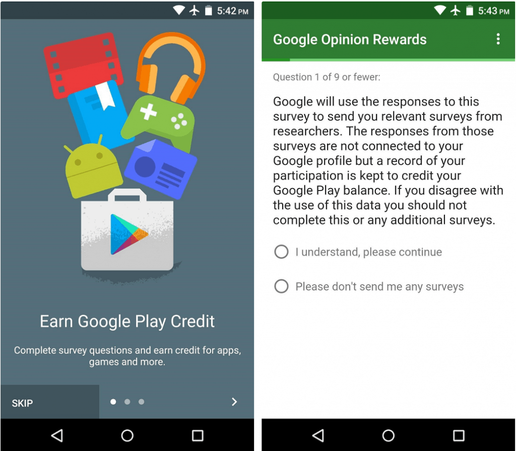 earn free Google Play credit