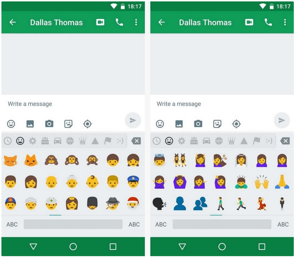 android nougat emojis