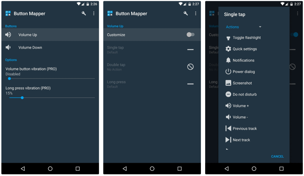 turn any button into shortcut key on Android