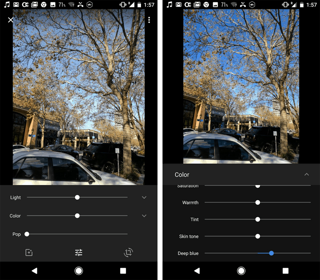 use Deep Blue feature in Google Photos