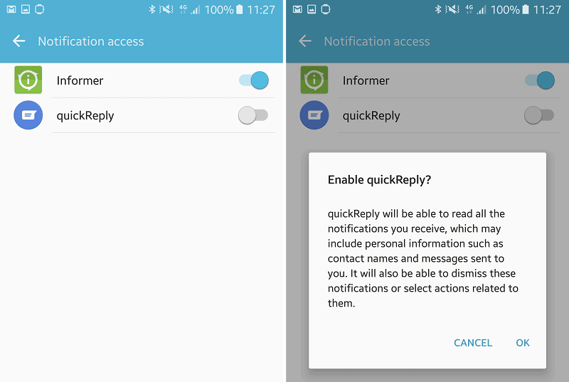 Android N Quick Reply