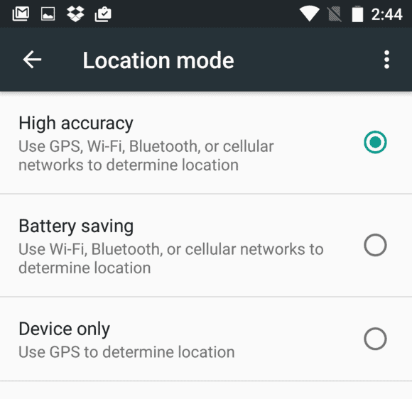 GPS accuracy on Android Marshmallow