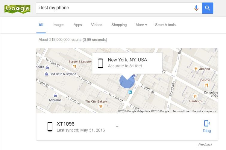 google locate phone