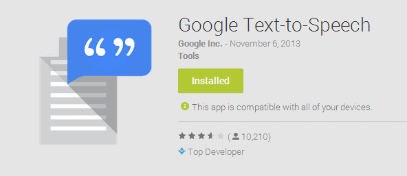 text to speech english google