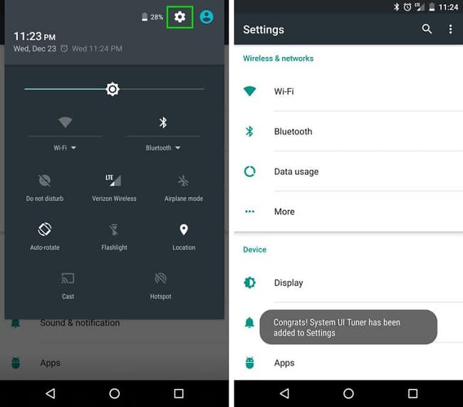 android marshmallow system ui tuner