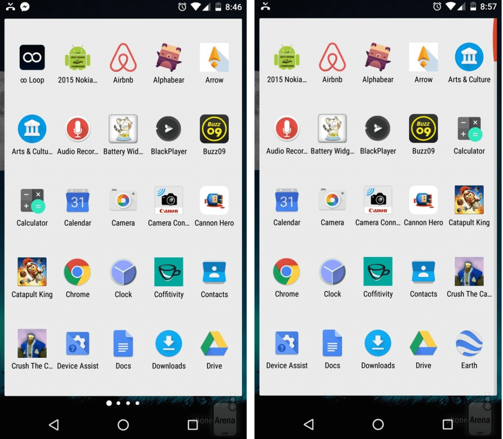 How to change app drawer scrolling orientation on Android Updato