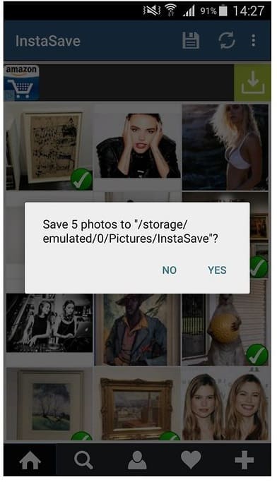 how to download instagram photos on android