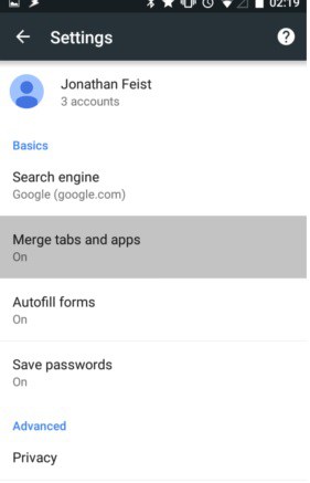 merged Chrome tabs on Android Lollipop 