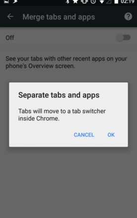 merged Chrome tabs on Android Lollipop 