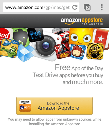 Download the Amazon Appstore app