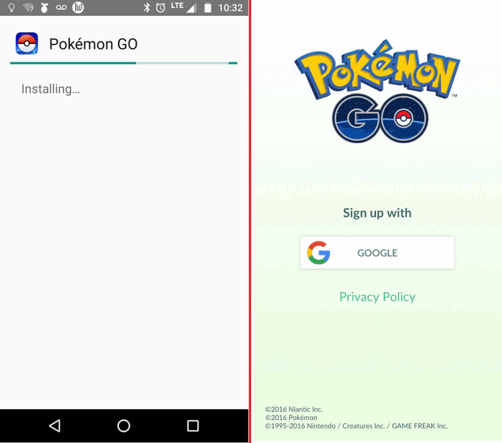 Pokémon GO for Android 