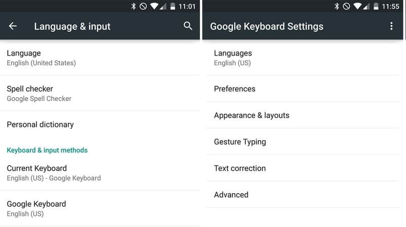 add number row to Google Keyboard