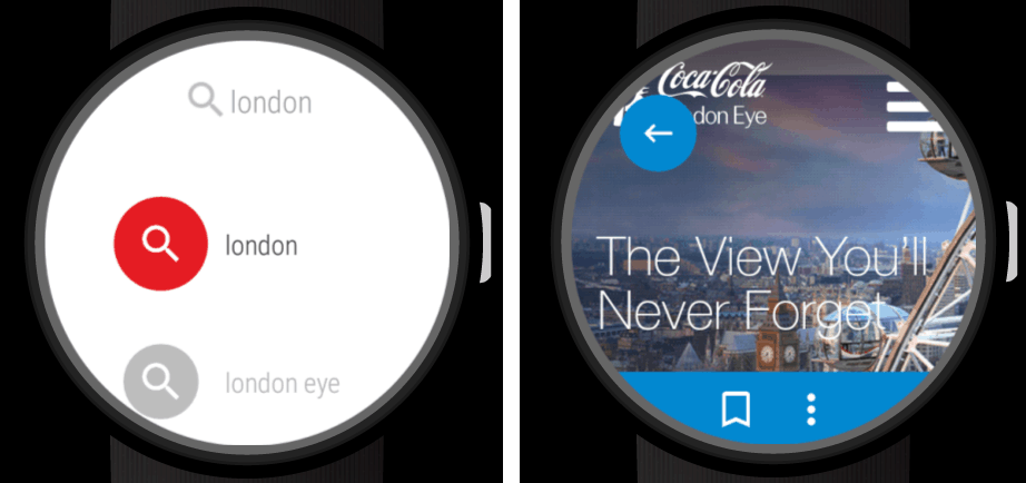 browse the web on Android Wear