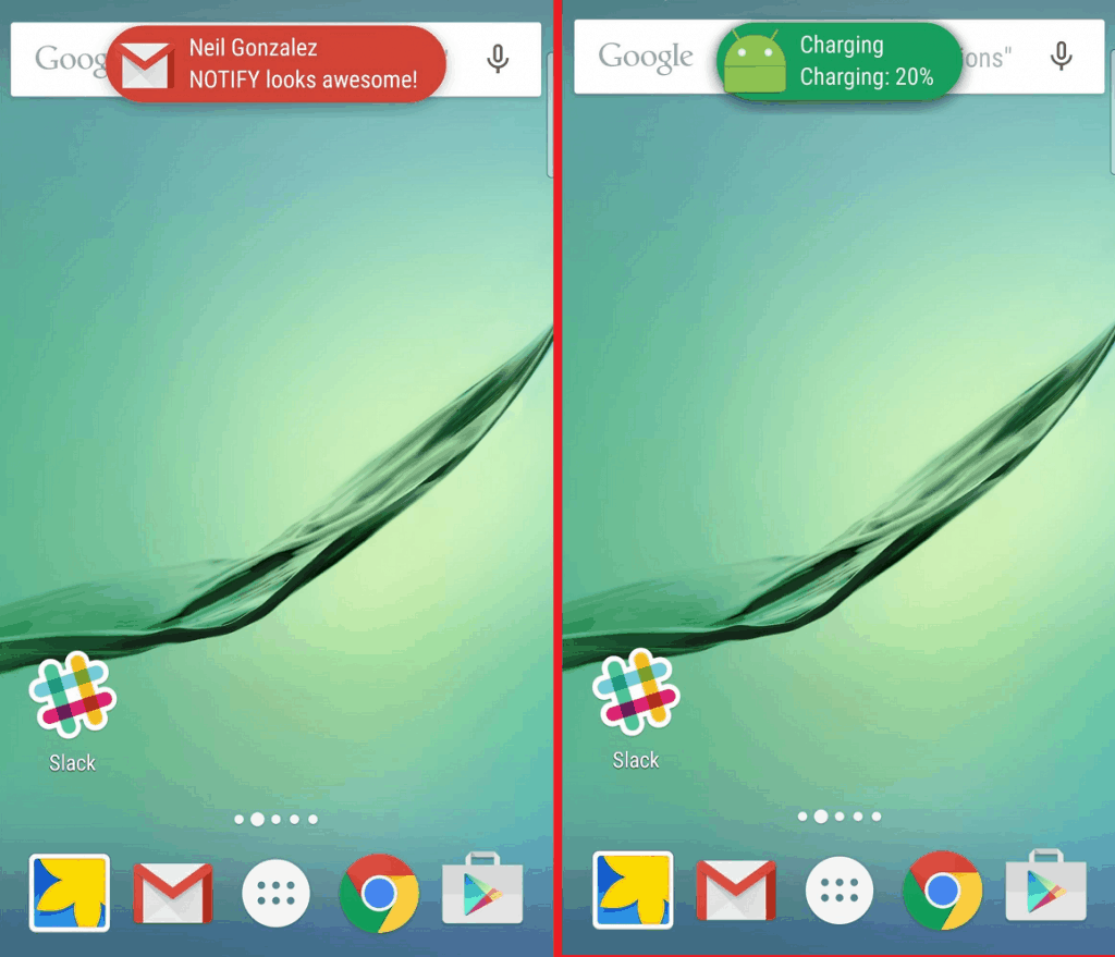  color code Android notifications