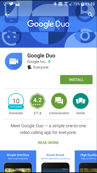 google duo app install