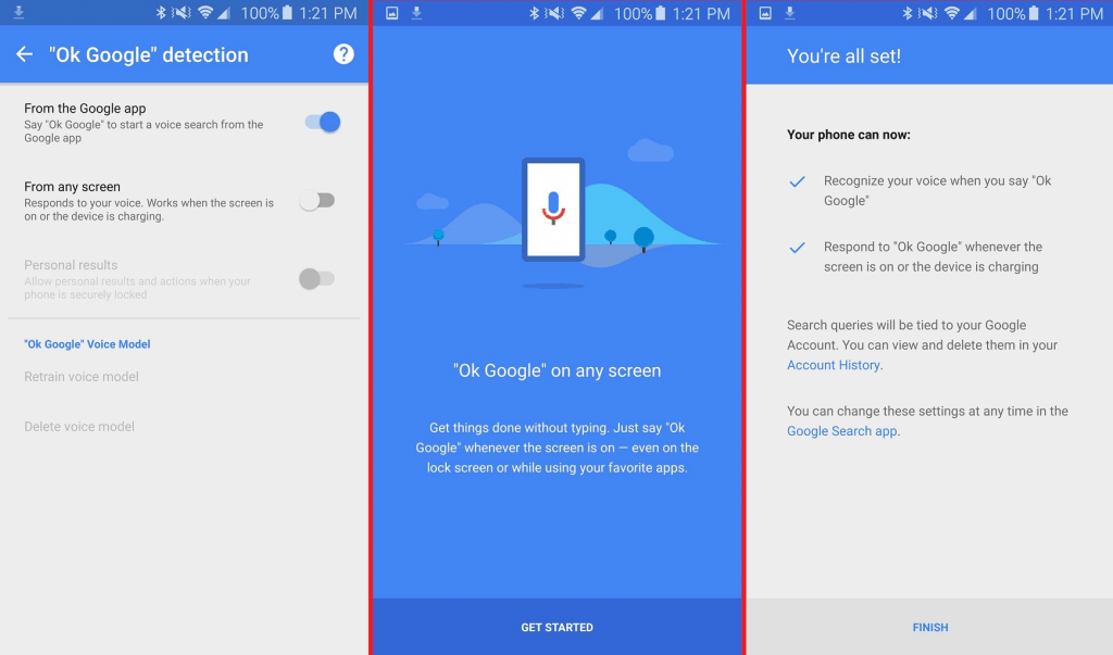 How to enable hands-free OK Google detection