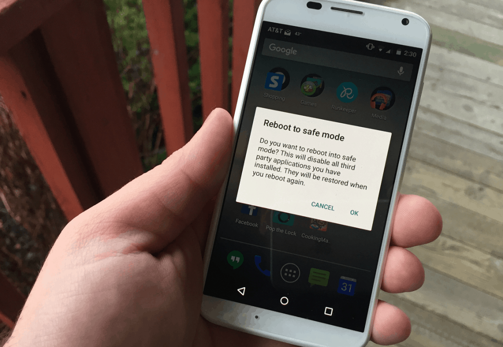 reboot Android to Safe Mode