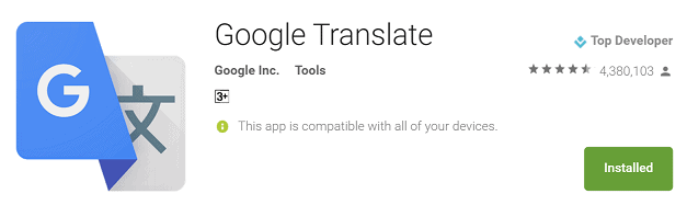 Android to translate anything