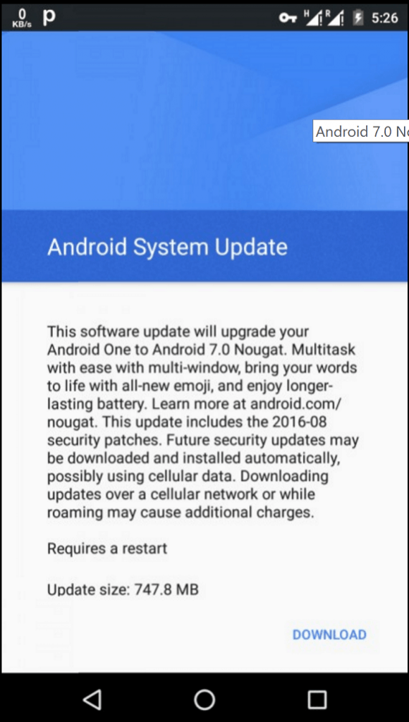 Nougat for Android One