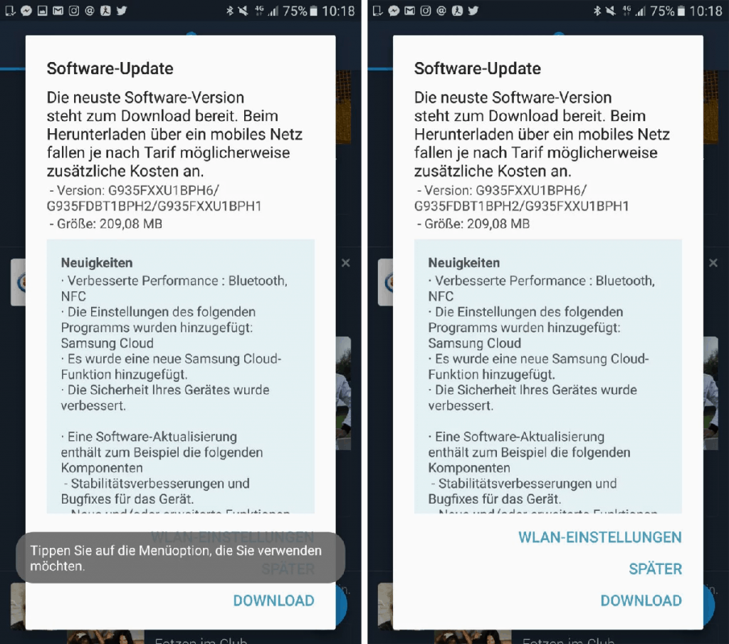 Samsung Galaxy S7 and S7 Edge update 
