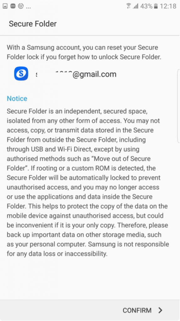 Secure Folder on Galaxy Note 7 2