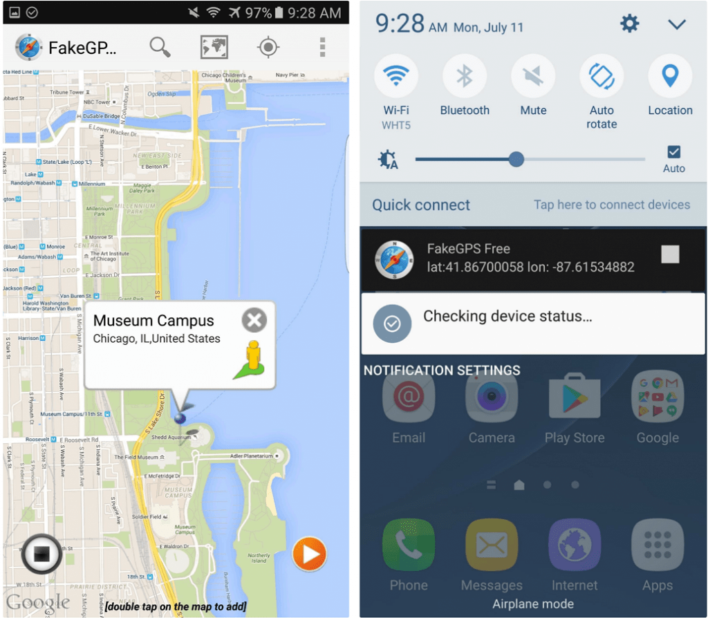 fake GPS location in Pokémon GO