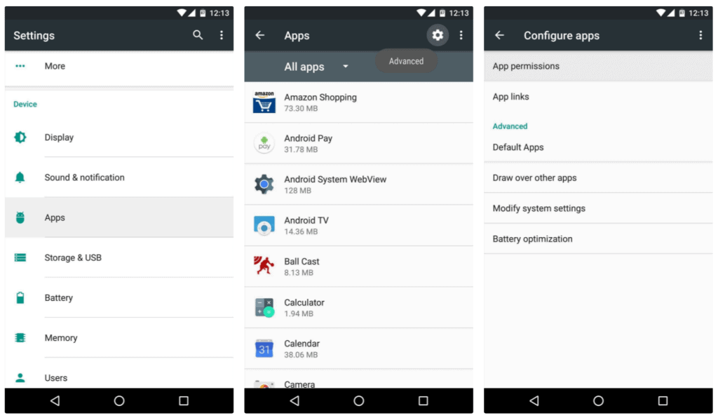 manage apps and device