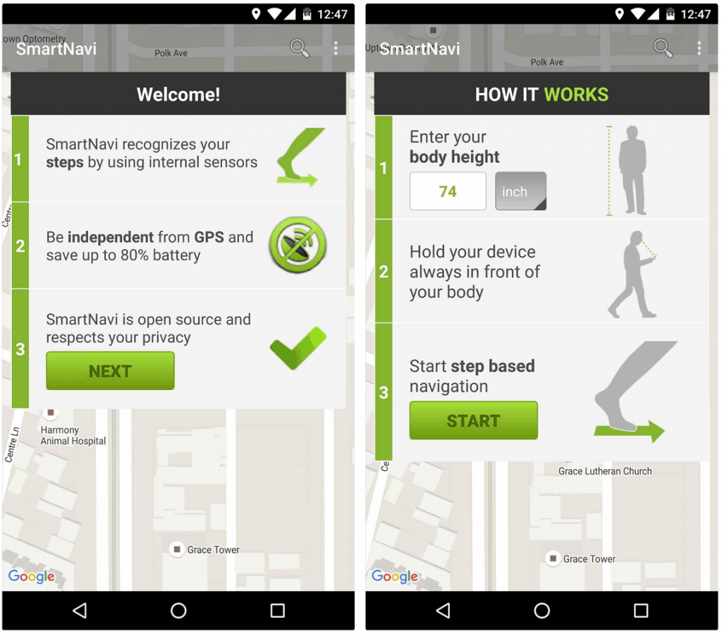 Navigate your walk without GPS