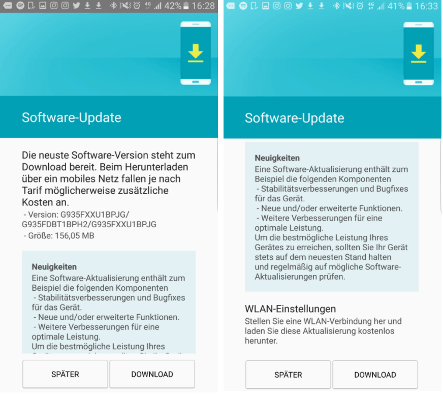 Galaxy S7 Edge November security update