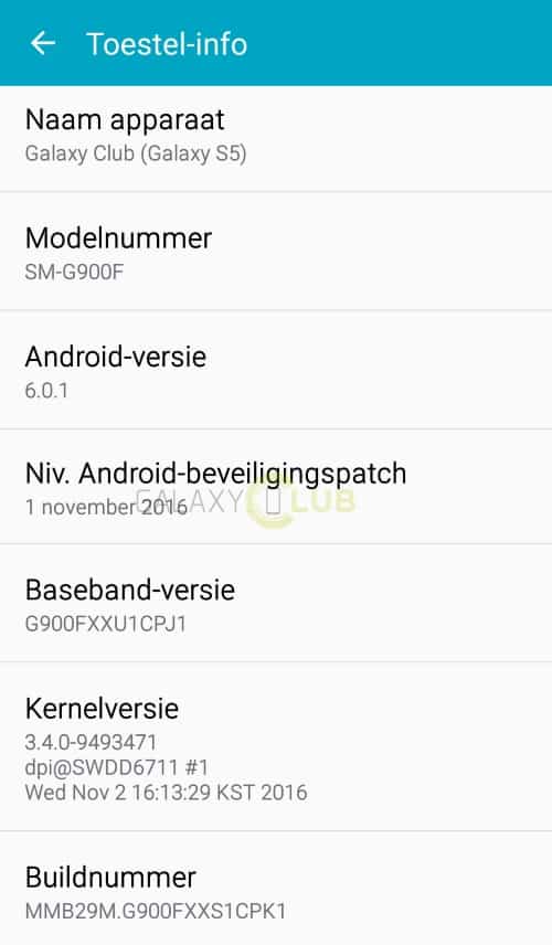 November security update for Galaxy A3