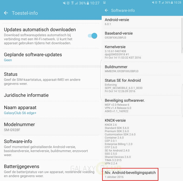 october security update for galaxy s6 edge+