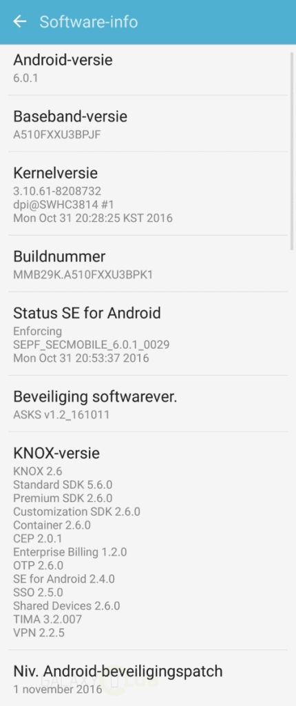 Samsung software update for Galaxy Note 7
