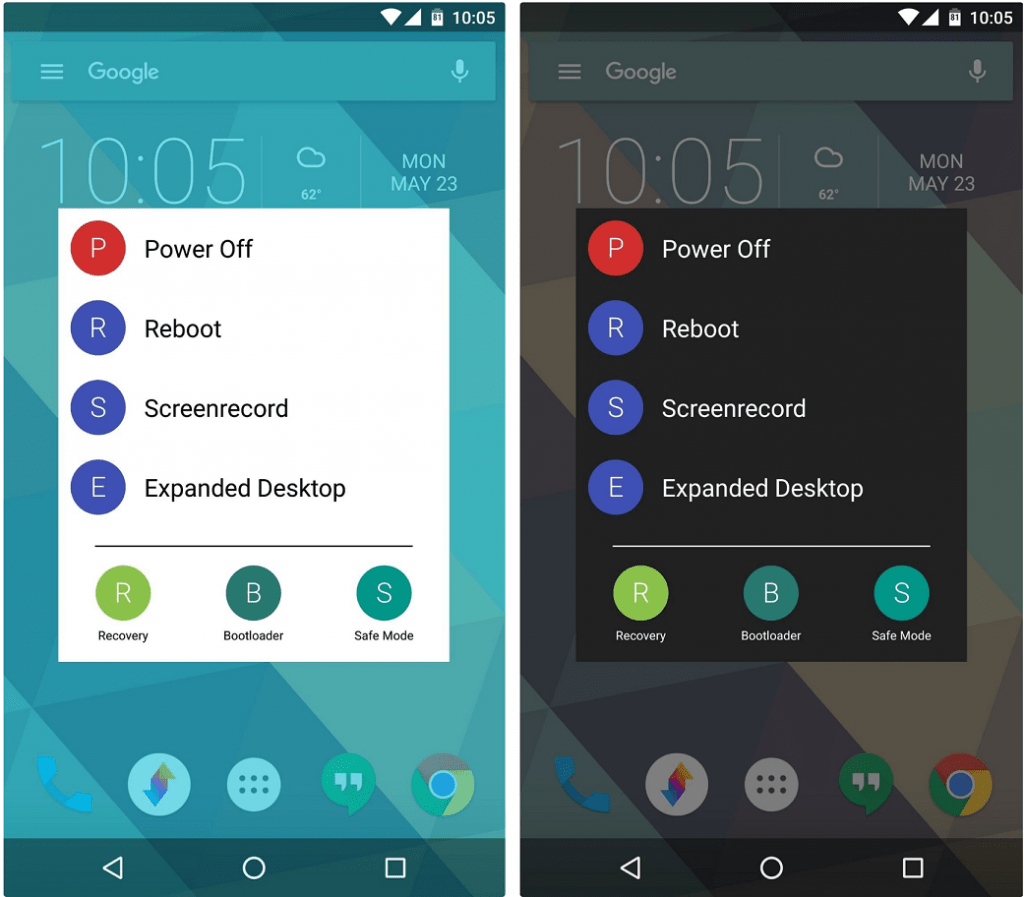 add shortcuts to Android power menu