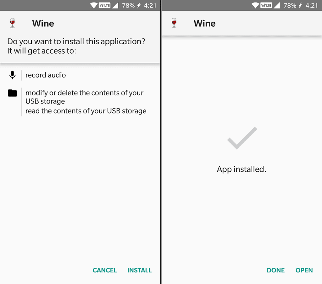 wine emulator android how to use