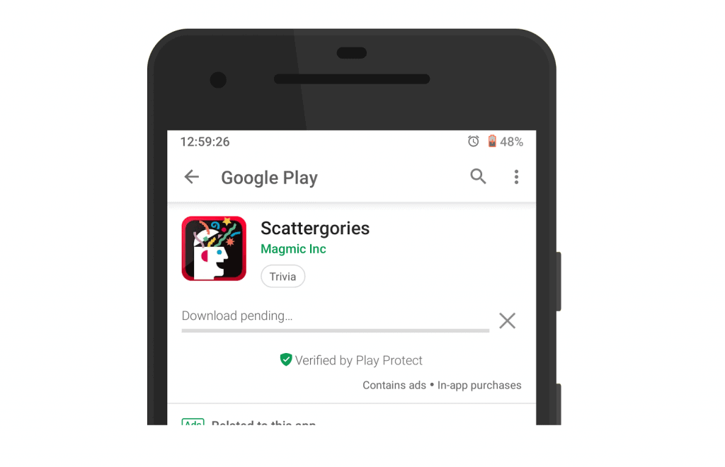google play app download pending