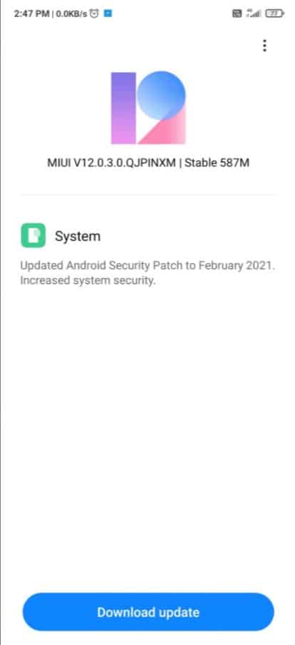 Poco M20 Pro indian february patch